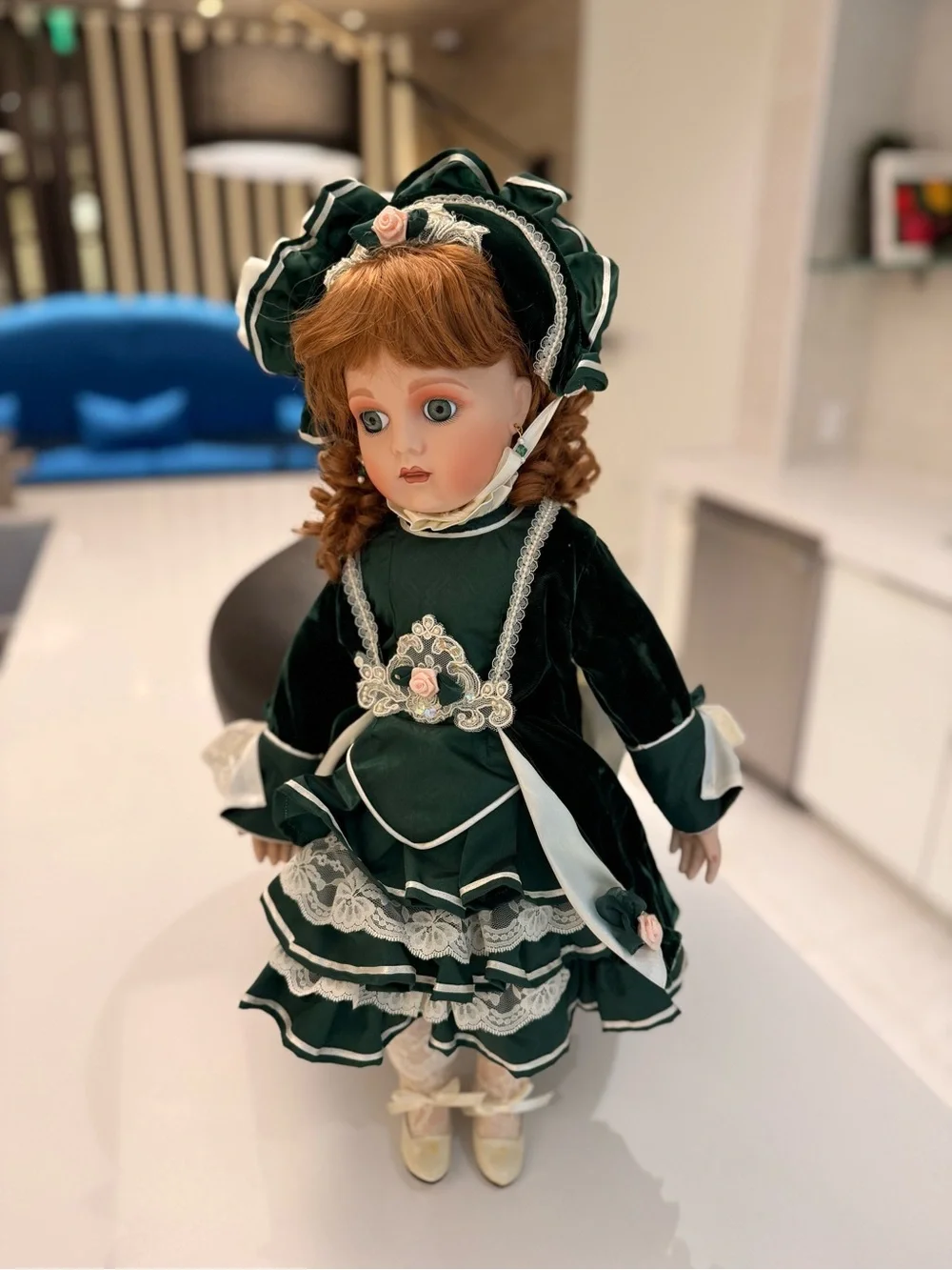 Rare Franklin‎ Heirloom Mint 22” Antique Le Bebe Bru Reproduction Doll VTG